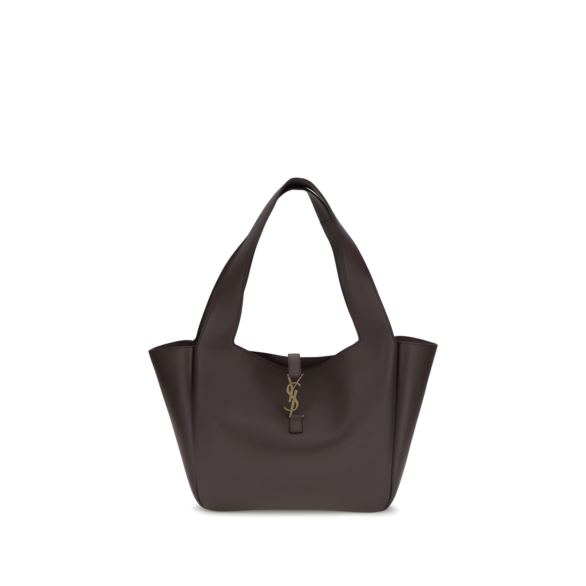 Saint Laurent Brown Calf Leather Shoulder Bag
