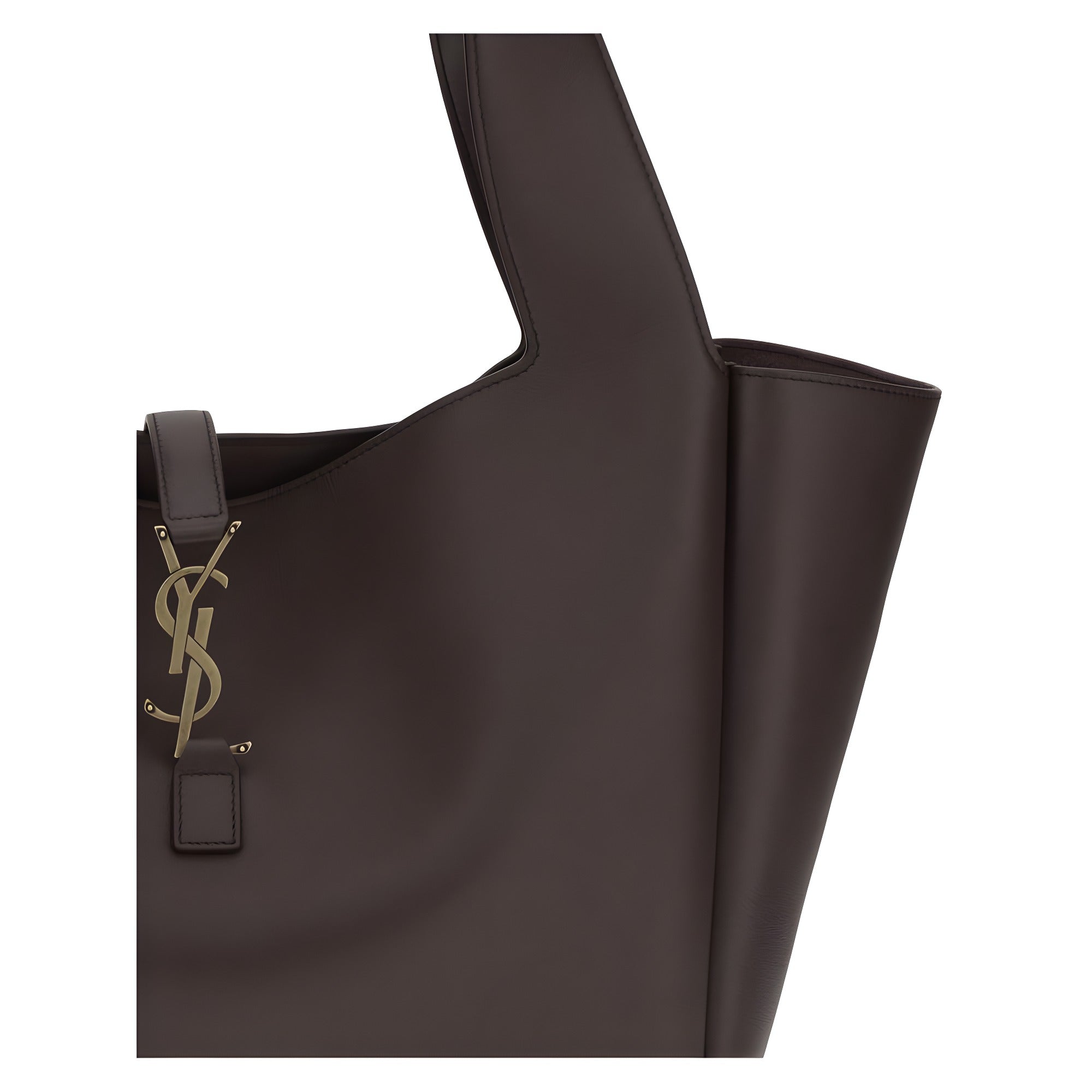 Saint Laurent Brown Calf Leather Shoulder Bag