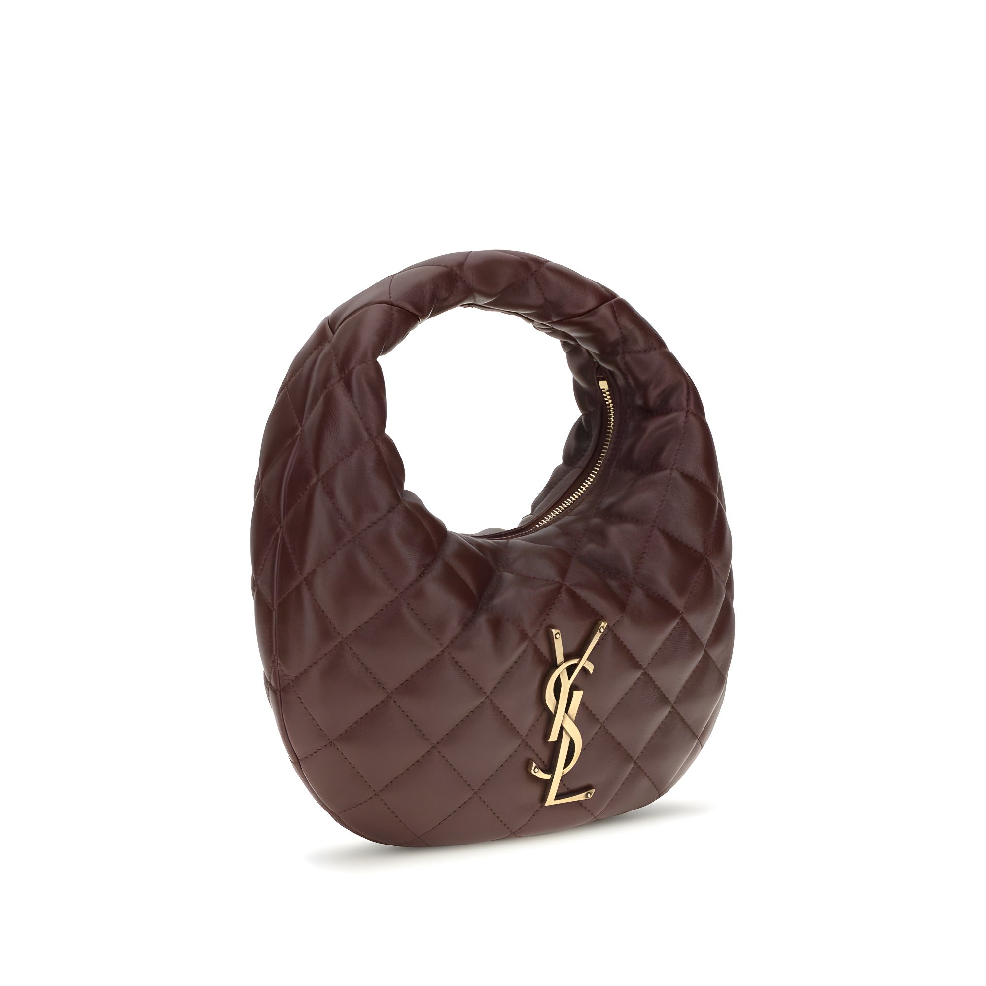 Saint Laurent Brown Lambskin Handbag