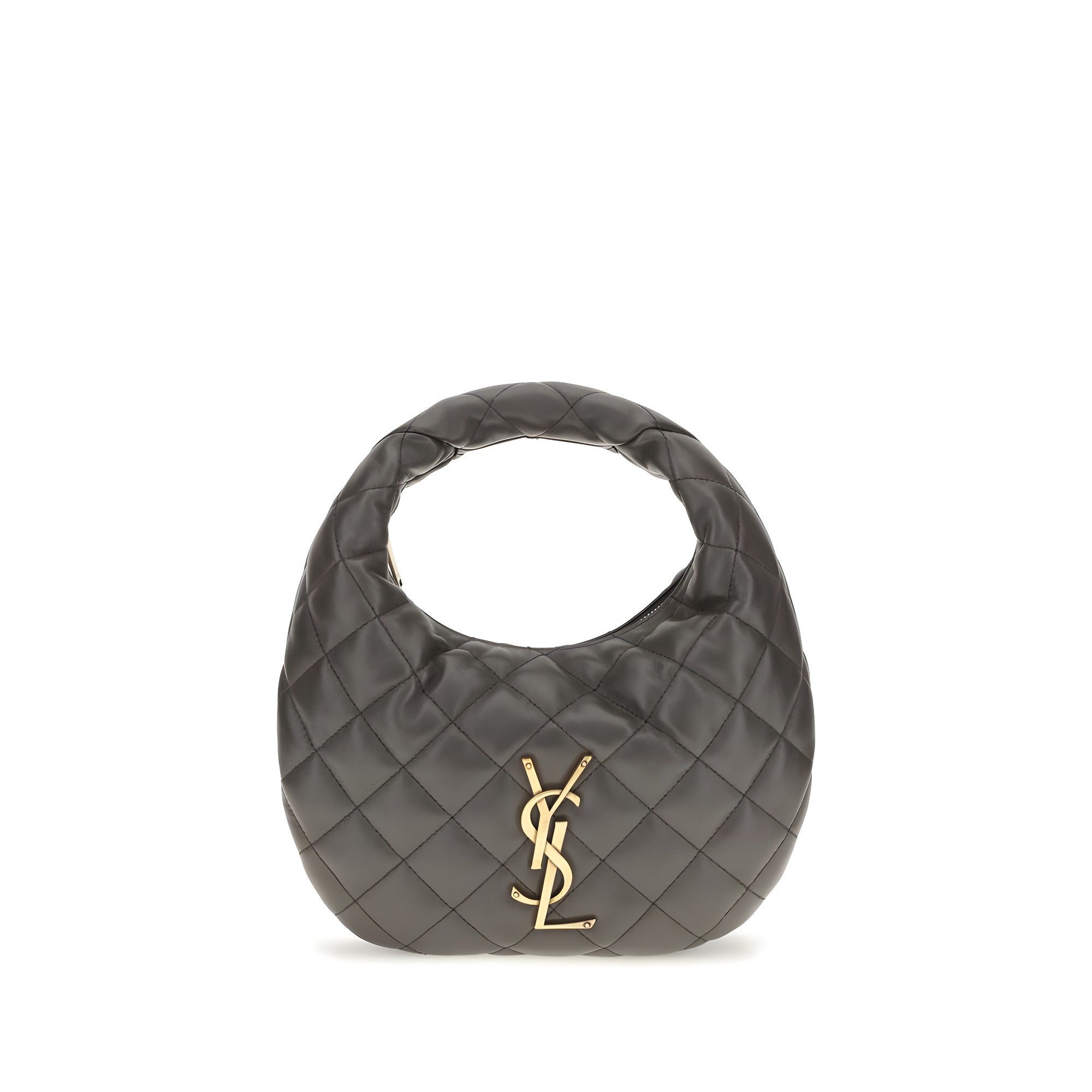 Saint Laurent Gray Lambskin Handbag