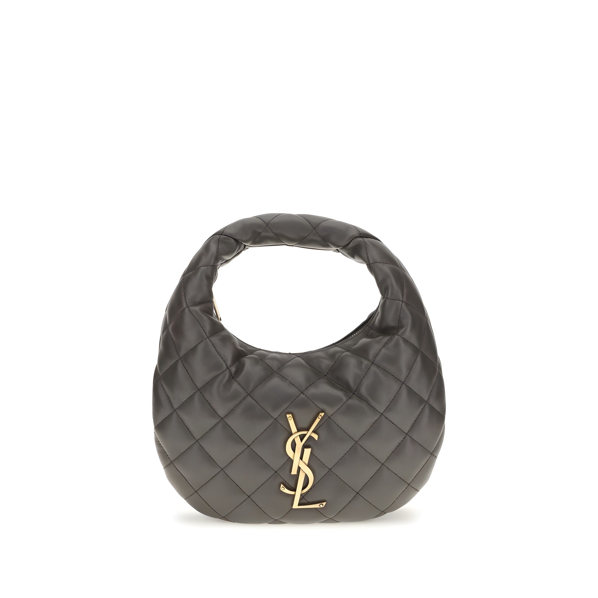 Saint Laurent Gray Lambskin Handbag