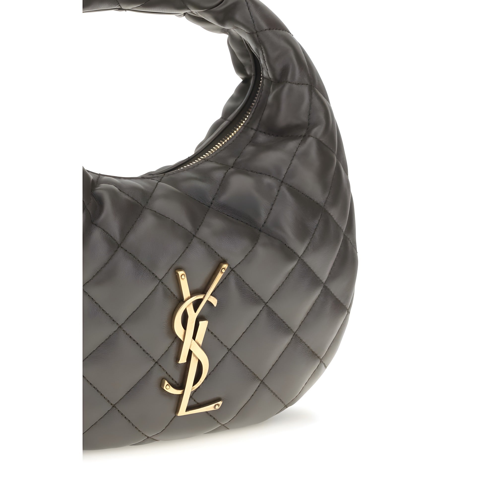 Saint Laurent Gray Lambskin Handbag