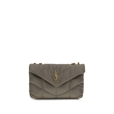 Saint Laurent Gray Leather Shoulder Bag