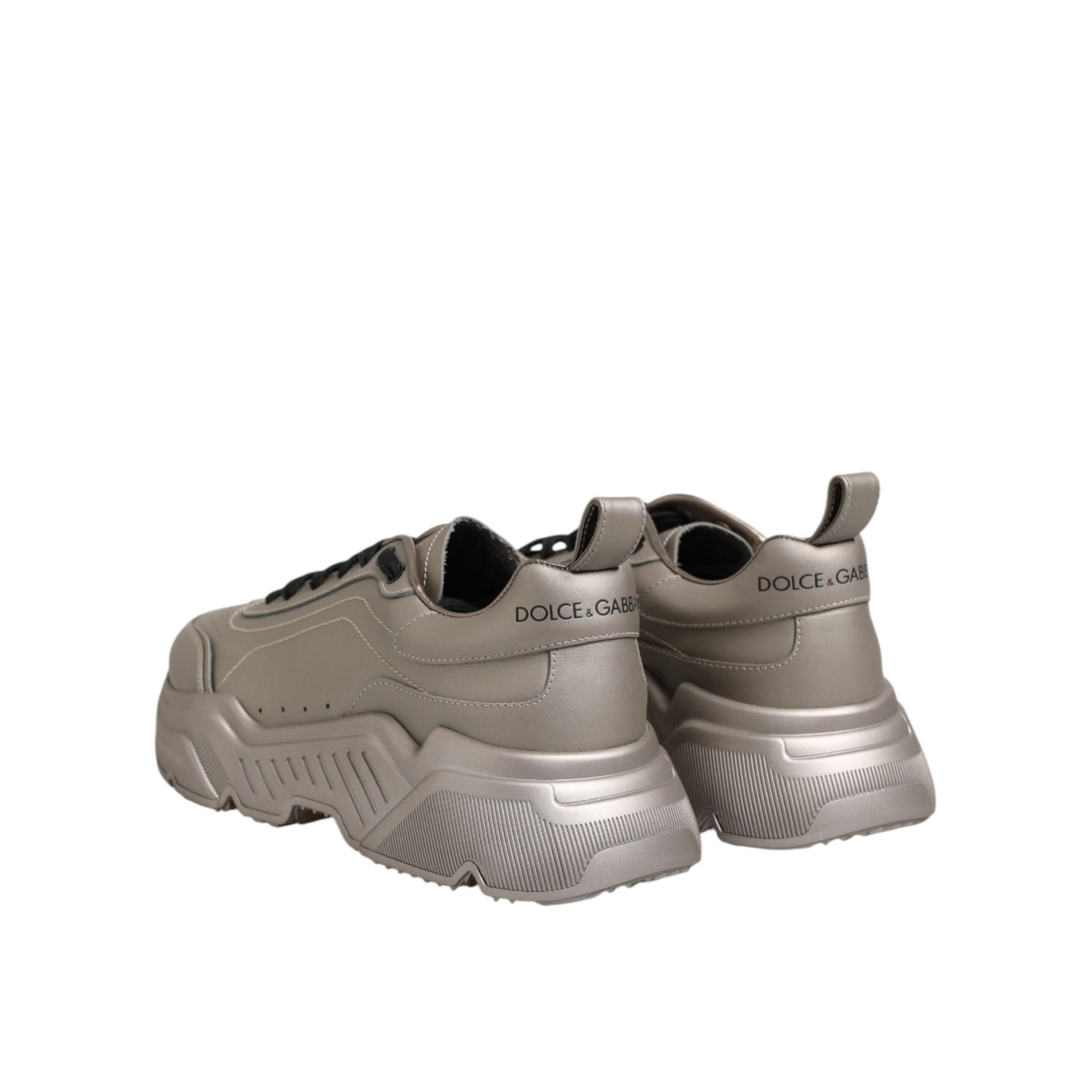 Dolce & Gabbana Silver DAYMASTER Leather Sneakers