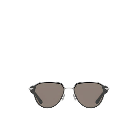 Lunettes de soleil Bottega Veneta en métal argenté