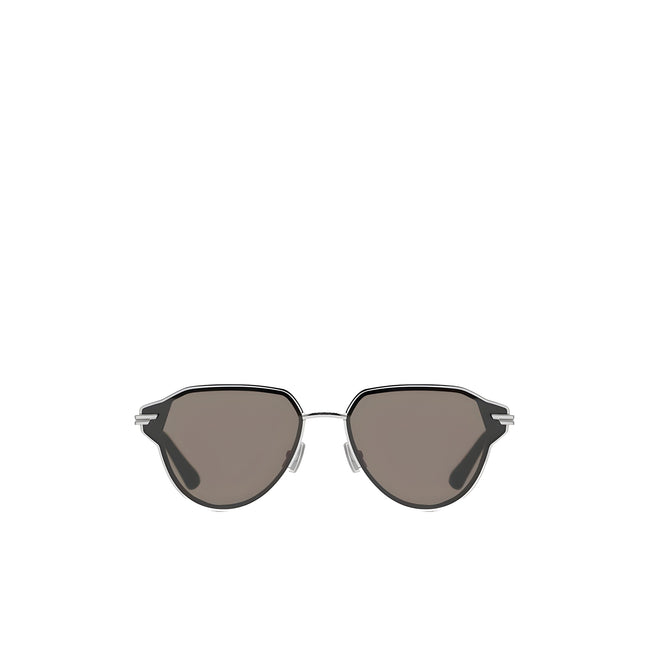 Lunettes de soleil Bottega Veneta en métal argenté