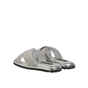 Mules plates en strass argentées Dolce & Gabbana