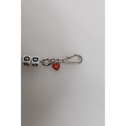 Dolce & Gabbana Silver Tone Brass Bead Dice Logo Embellish Charm Bracelet