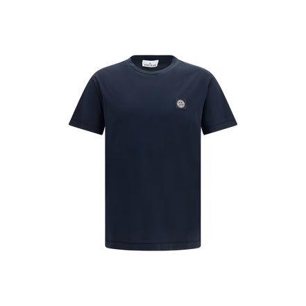 Stone Island Blue Cotton T-Shirt