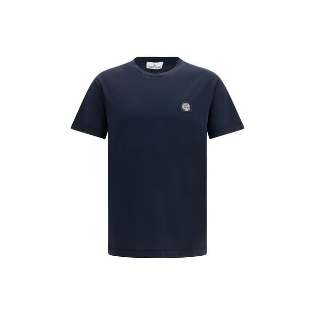 Stone Island Blue Cotton T-Shirt