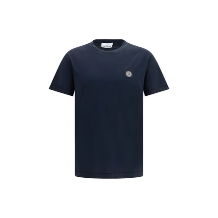 Stone Island Blue Cotton T-Shirt