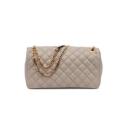 Sac à bandoulière Versace en cuir matelassé taupe