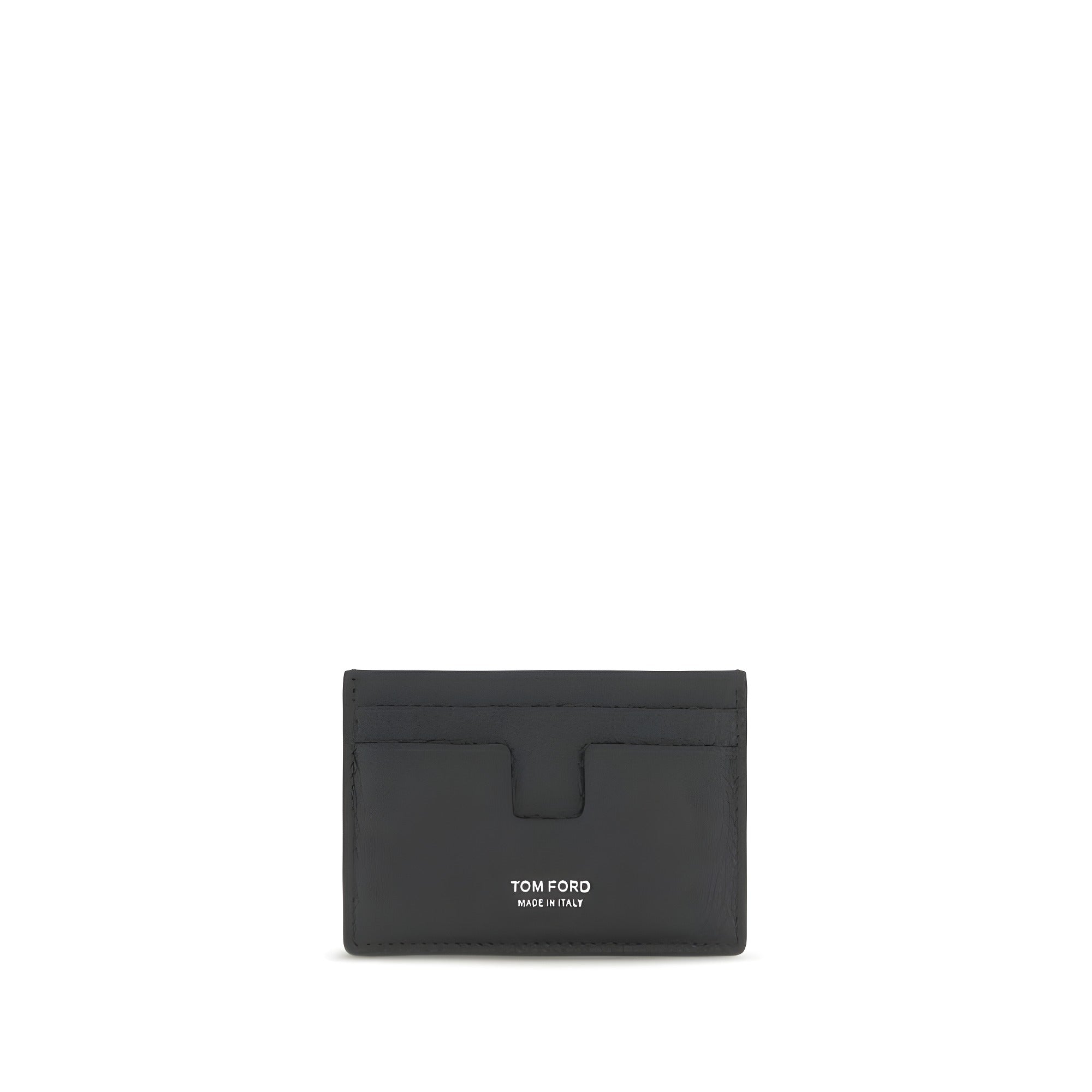 Tom Ford Black Calf Leather Card Holder