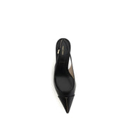 Tom Ford Black Calf Leather Mid Heel Pumps