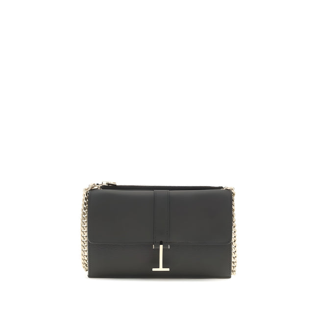 Tom Ford Black Calf Leather Shoulder Bag