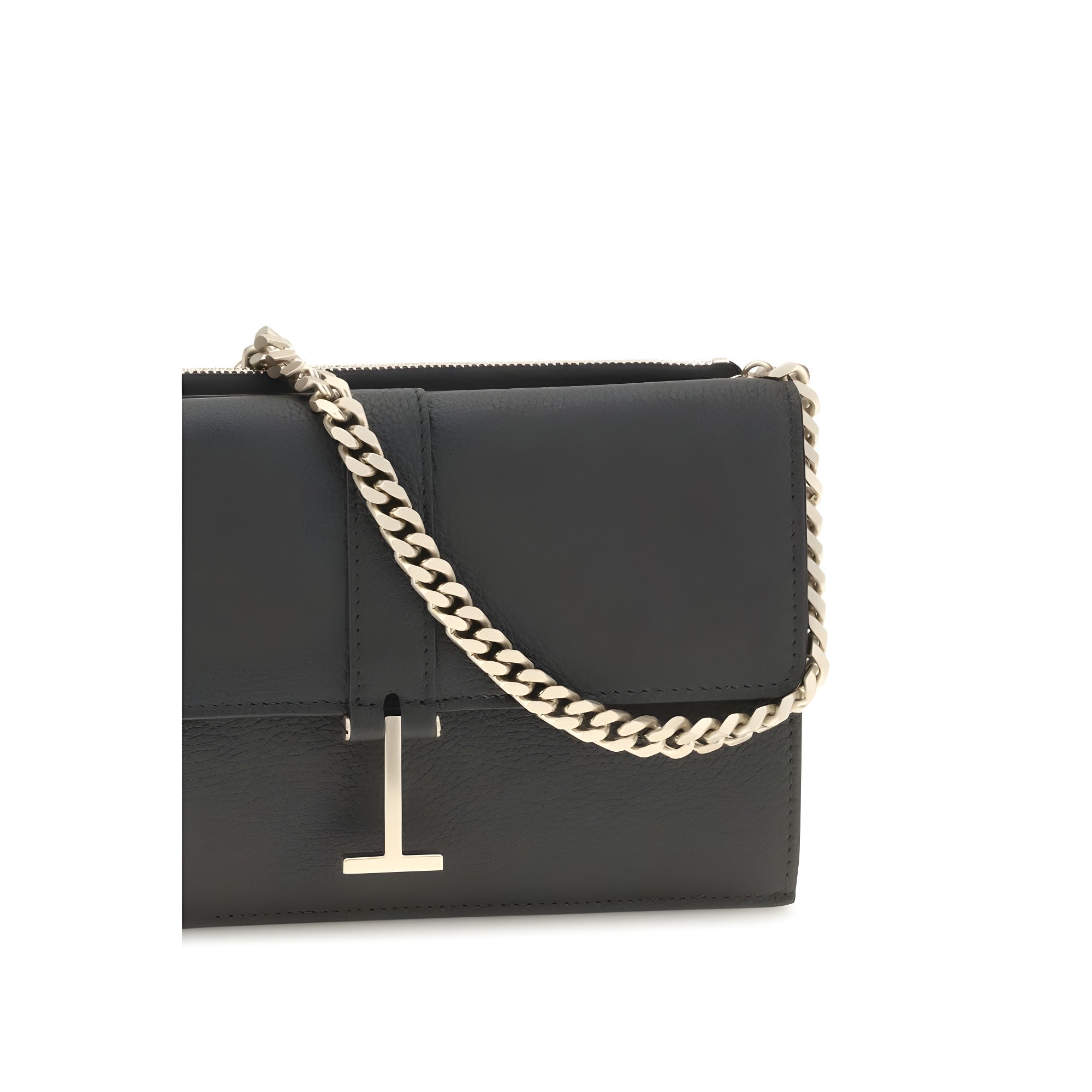 Tom Ford Black Calf Leather Shoulder Bag
