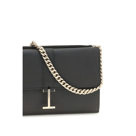 Tom Ford Black Calf Leather Shoulder Bag