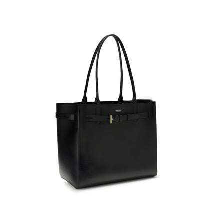 Tom Ford Black Calf Leather Shoulder Bag
