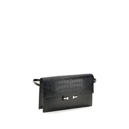 Tom Ford Black Leather Shoulder Bag