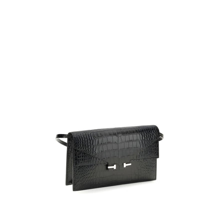 Tom Ford Black Leather Shoulder Bag