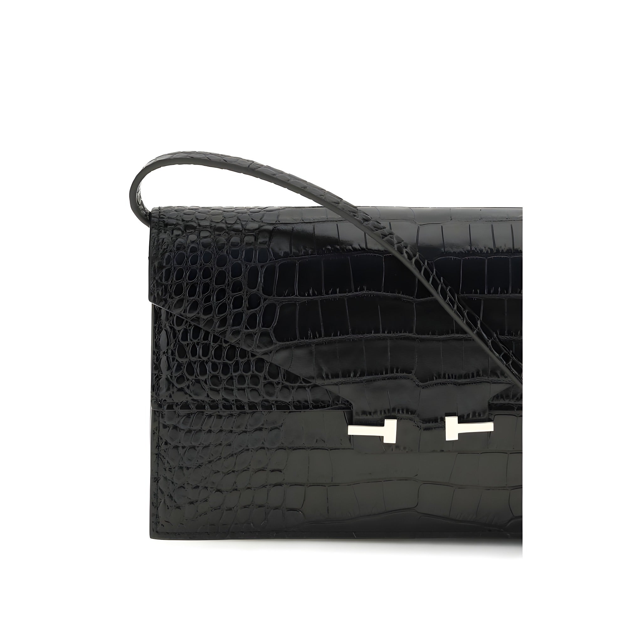 Tom Ford Black Leather Shoulder Bag
