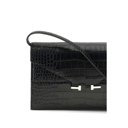Tom Ford Black Leather Shoulder Bag