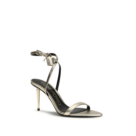 Tom Ford Gold Stiletto Heel Sandals