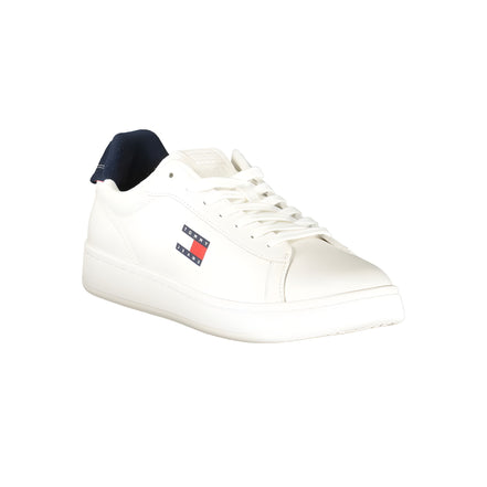Tommy Hilfiger White Polyurethane Men Sneaker