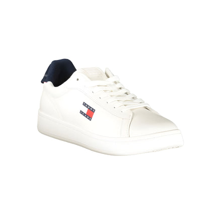 Tommy Hilfiger White Polyurethane Men Sneaker