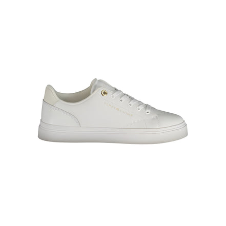 Tommy Hilfiger White Polyurethane Women Sneaker