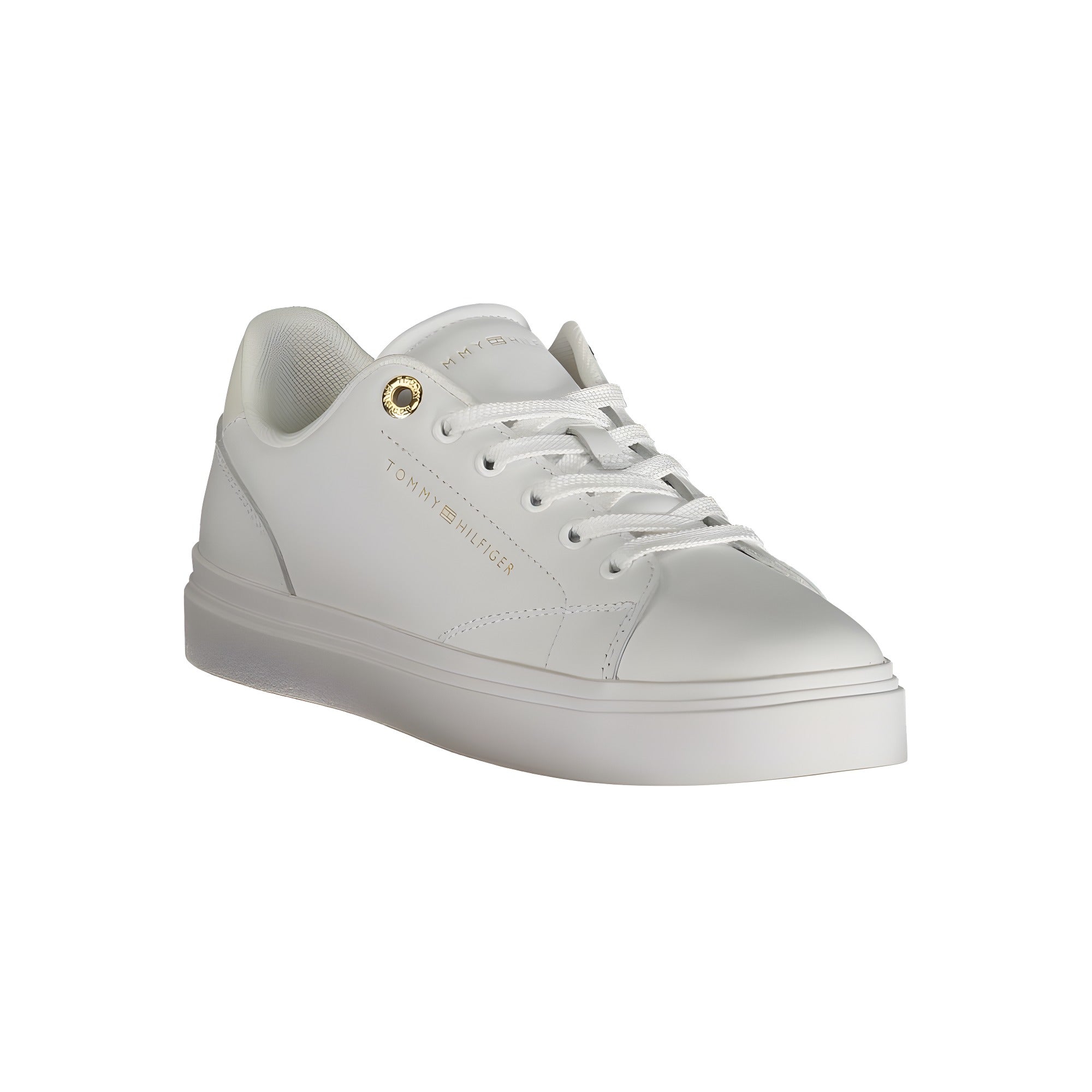 Tommy Hilfiger White Polyurethane Women Sneaker