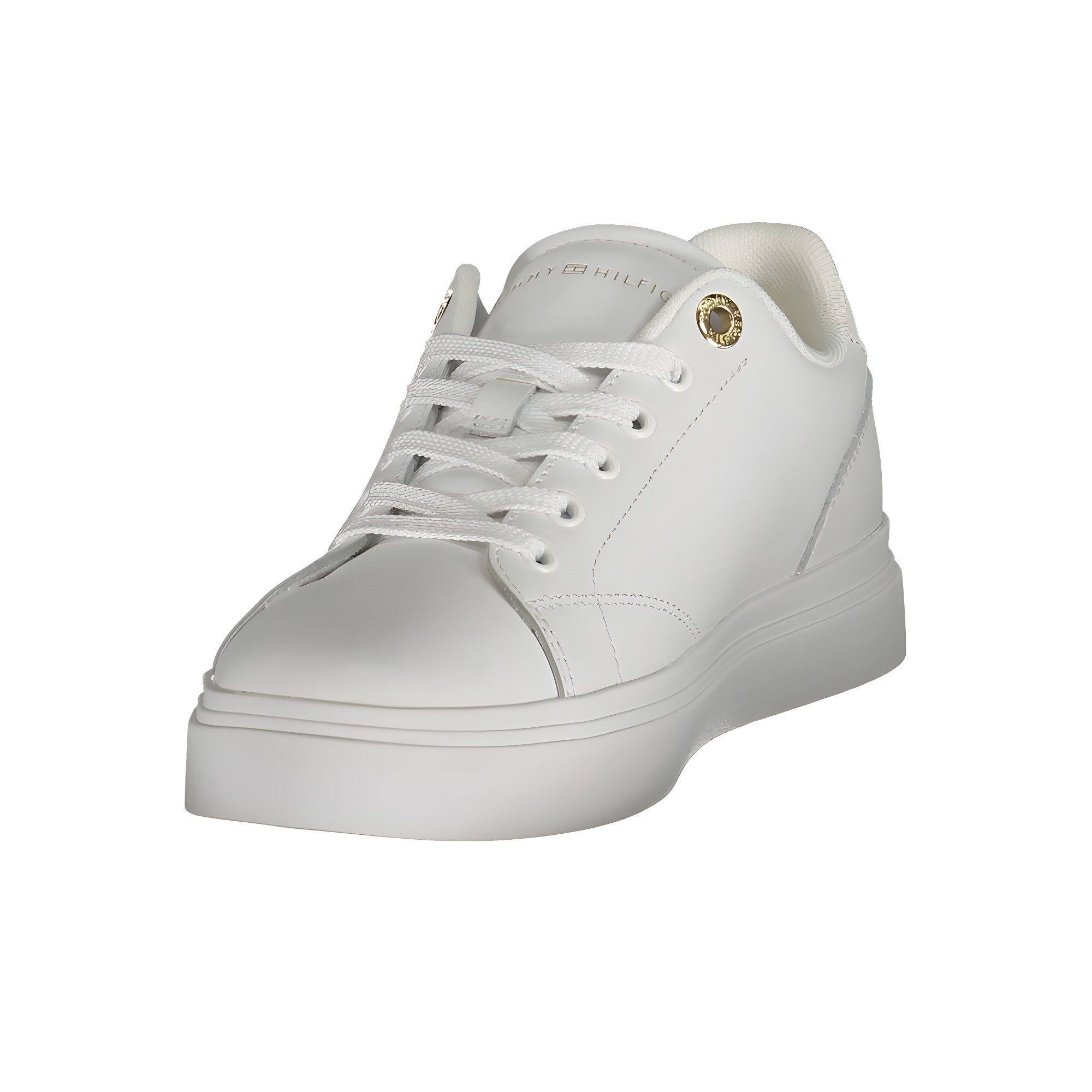 Tommy Hilfiger White Polyurethane Women Sneaker