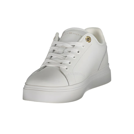 Tommy Hilfiger White Polyurethane Women Sneaker
