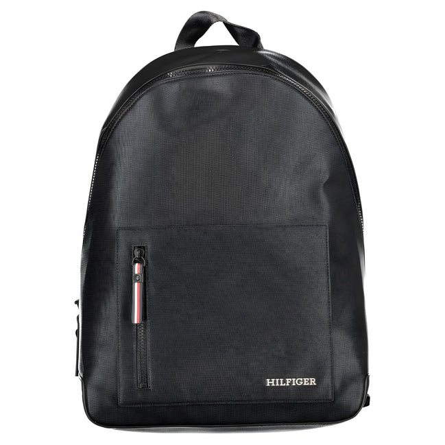 Tommy Hilfiger Black Polyurethane Men's Backpack