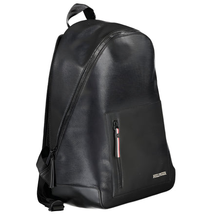 Tommy Hilfiger Black Polyurethane Men's Backpack