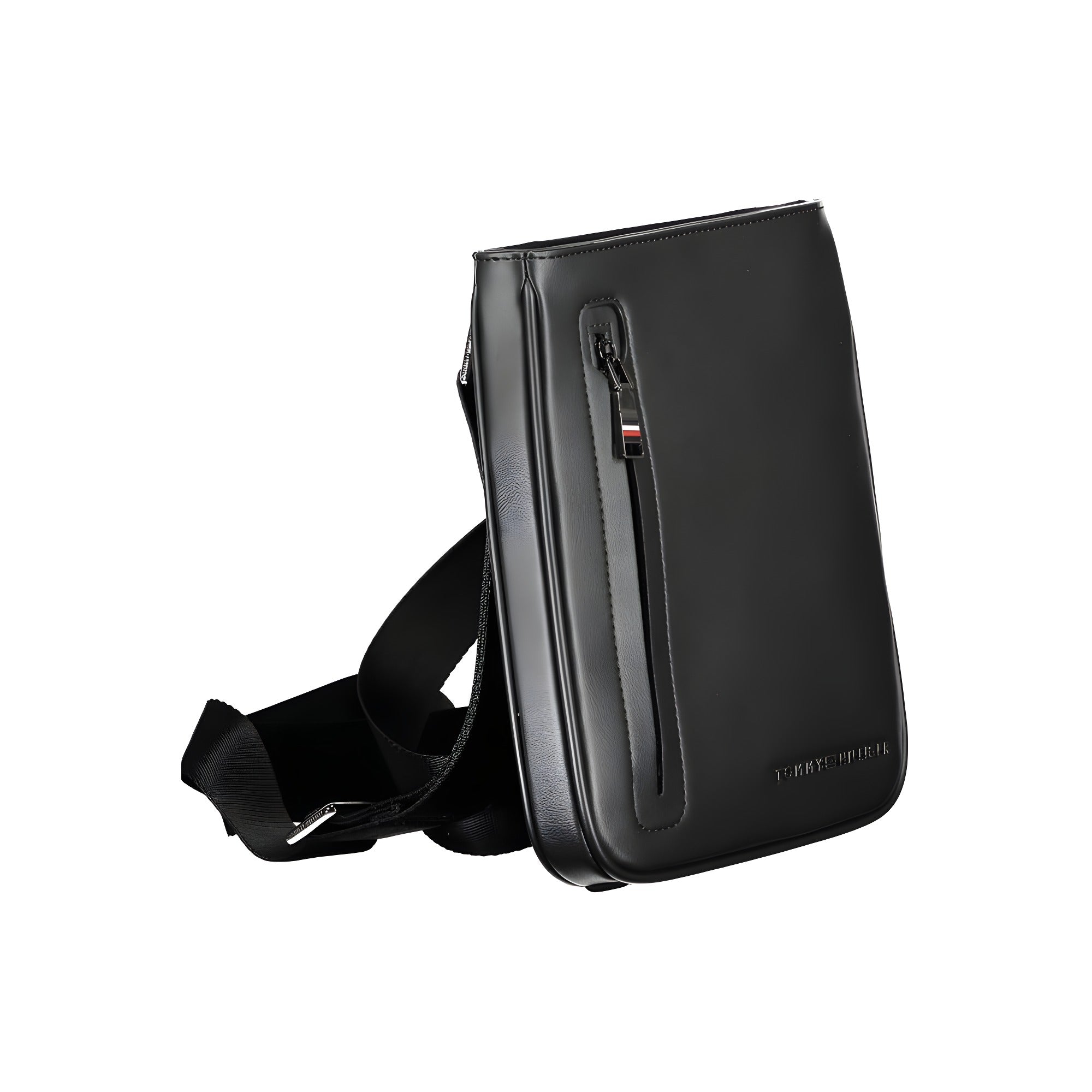 Tommy Hilfiger Black Polyurethane Men's Shoulder Bag