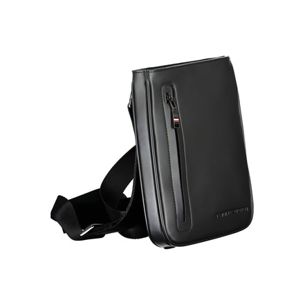 Tommy Hilfiger Black Polyurethane Men's Shoulder Bag