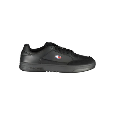 Tommy Hilfiger Black Polyurethane Men's Sneaker