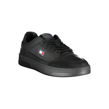 Tommy Hilfiger Black Polyurethane Men's Sneaker