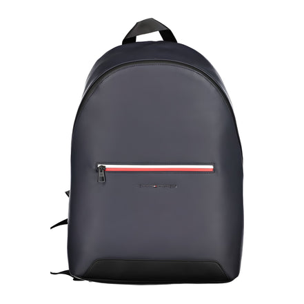 Tommy Hilfiger Blue Polyurethane Men's Backpack with Adjustable Straps