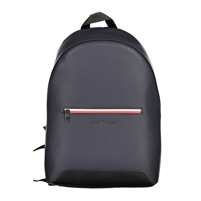 Tommy Hilfiger Blue Polyurethane Men's Backpack with Adjustable Straps
