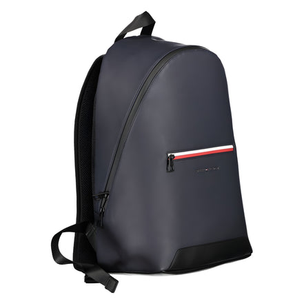 Tommy Hilfiger Blue Polyurethane Men's Backpack with Adjustable Straps