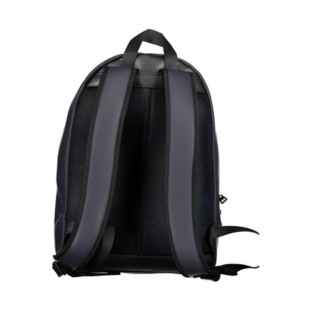 Tommy Hilfiger Blue Polyurethane Men's Backpack with Adjustable Straps