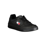 Tommy Hilfiger Black Polyurethane Men Sneaker