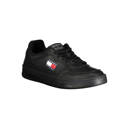 Tommy Hilfiger Black Polyurethane Men Sneaker