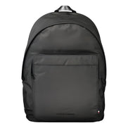 Tommy Hilfiger Black Polyester Men Backpack