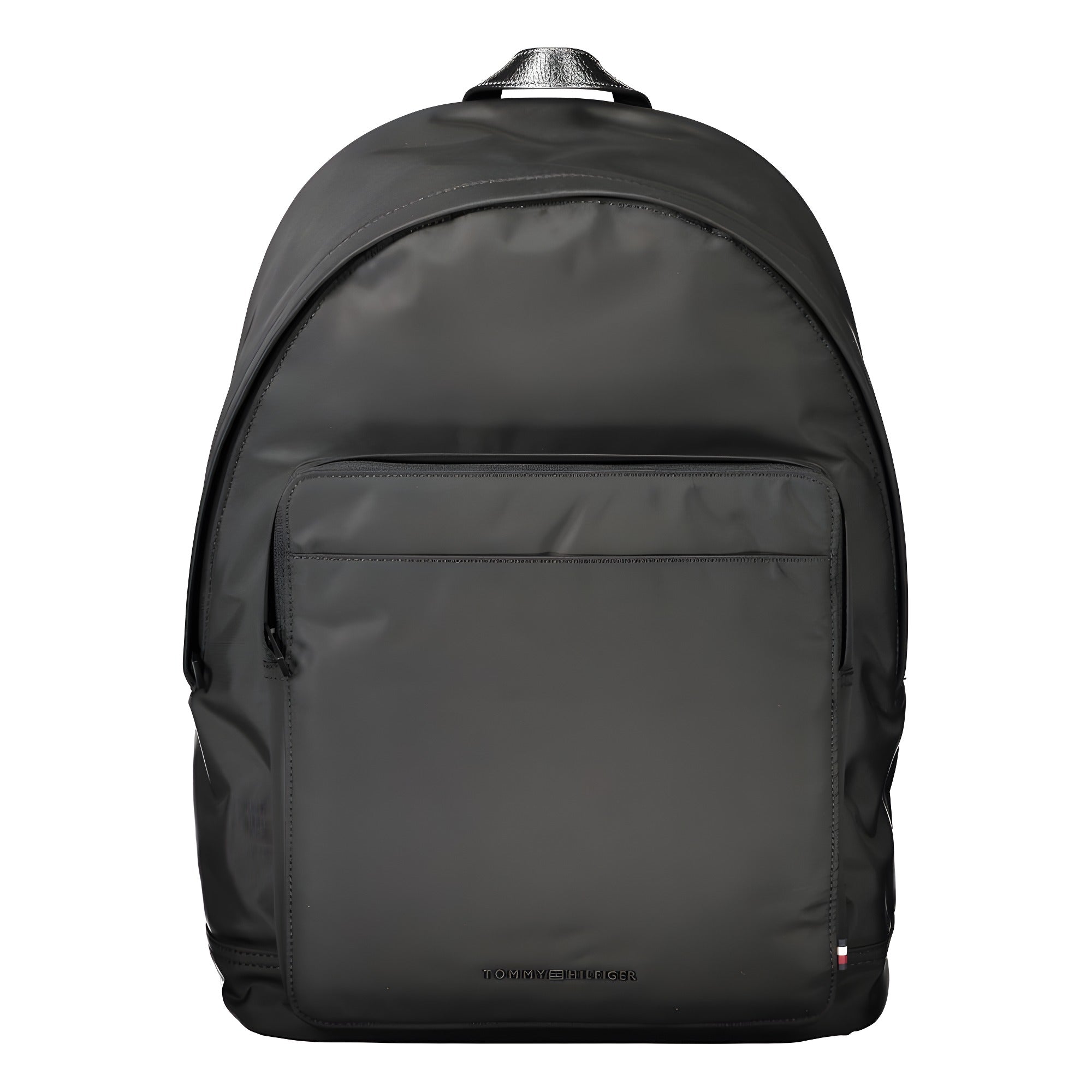 Tommy Hilfiger Black Polyester Men Backpack