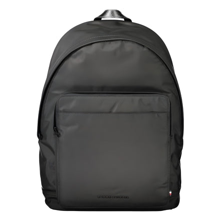 Tommy Hilfiger Black Polyester Men Backpack