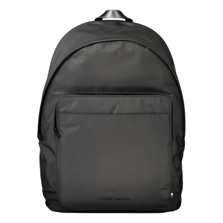 Tommy Hilfiger Black Polyester Men Backpack