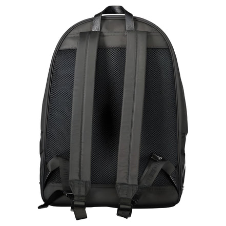 Tommy Hilfiger Black Polyester Men Backpack
